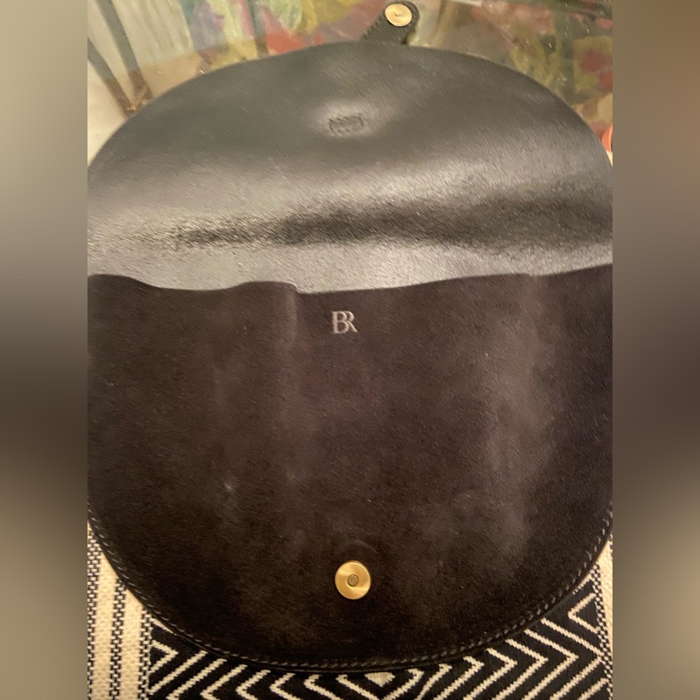Banana Republic Black Leather & Suede With Statement Hardware Belt Bag - Picture 6 of 7
